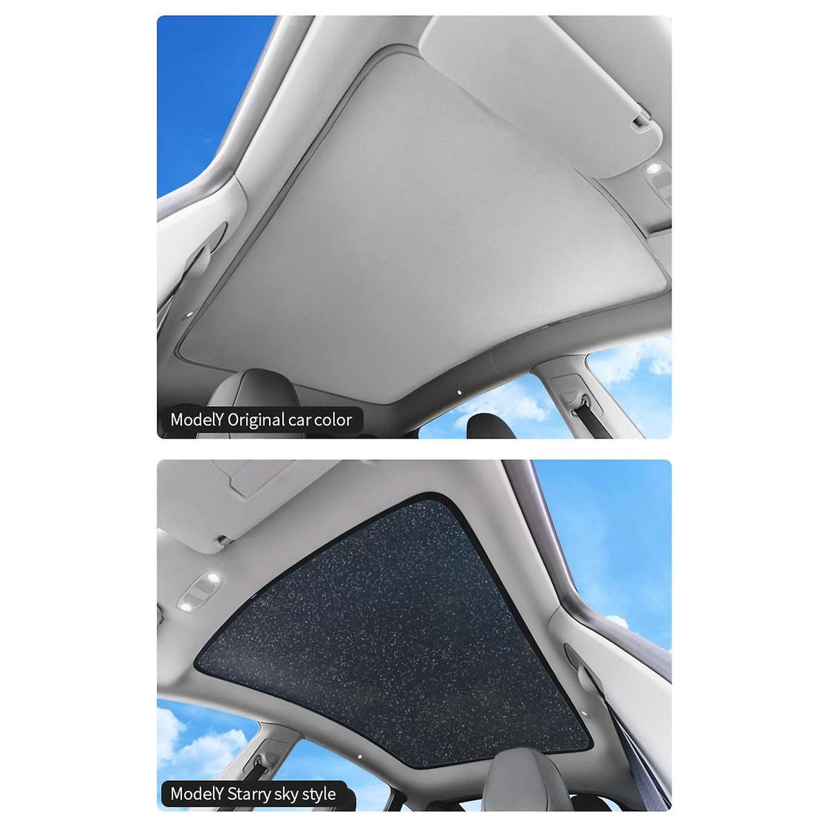 Car Interior Upgrade Sun Shades Glass Roof Sunshade Windshield Skylight Blind Shading Net for Model
