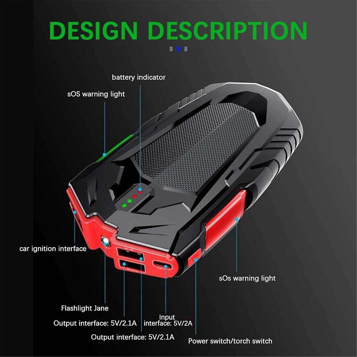 Car Jump Power Bank Car Battery Charger Auto Car Emergency Booster Starting Device for Car 8000mah