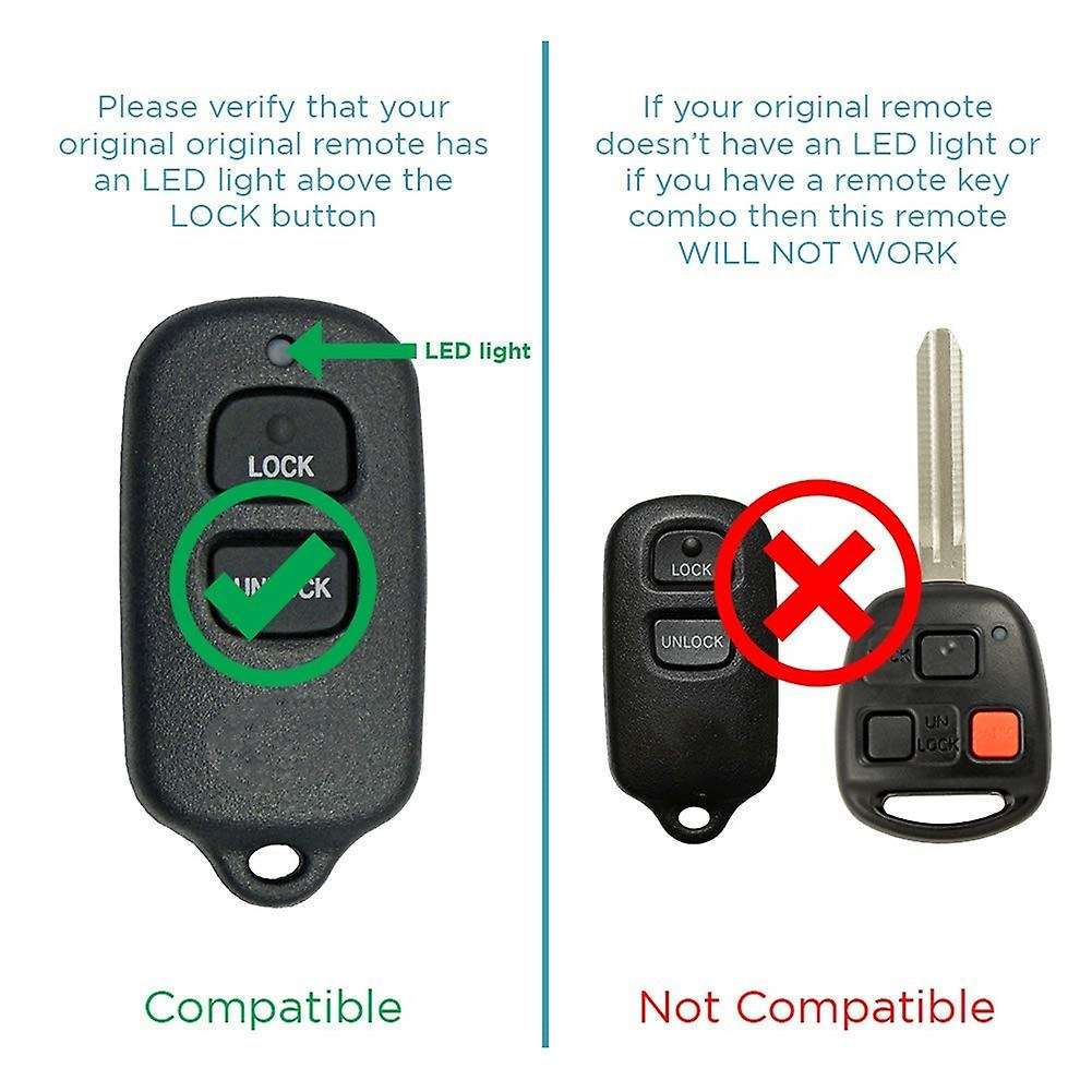 Car Key Fob Keyless Entry for Toyota Tacoma Tundra Celica Corolla Rav4 Sienna Scion Xa Xb Bab237131-