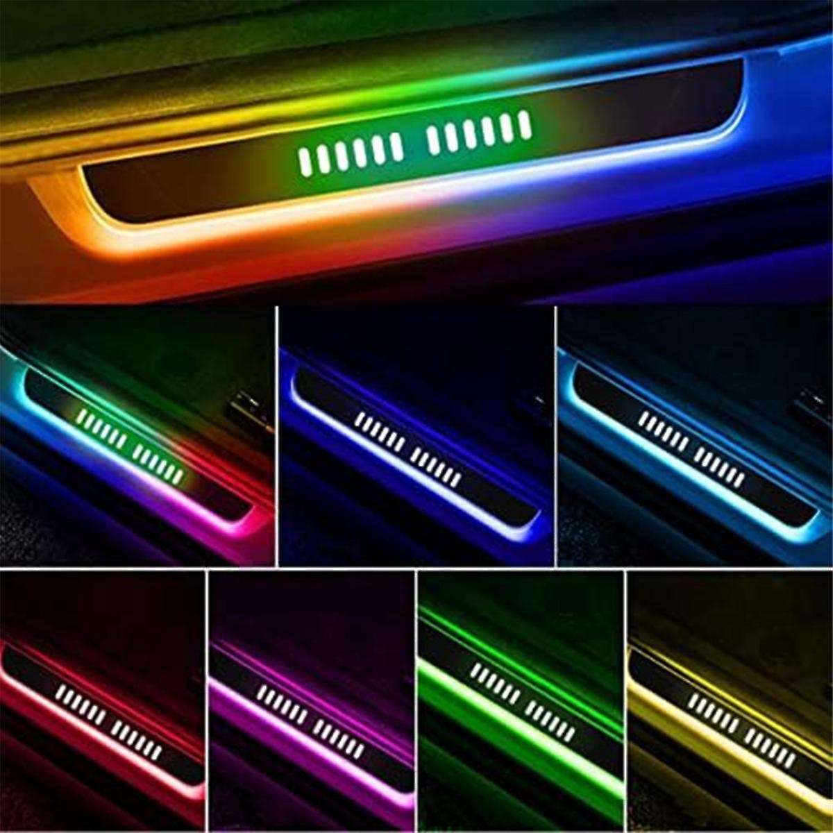 Car LED Door Pedal Light, Car LED Door Sill Light, Car Automatic Sensor Wireless Door Light, Front+R