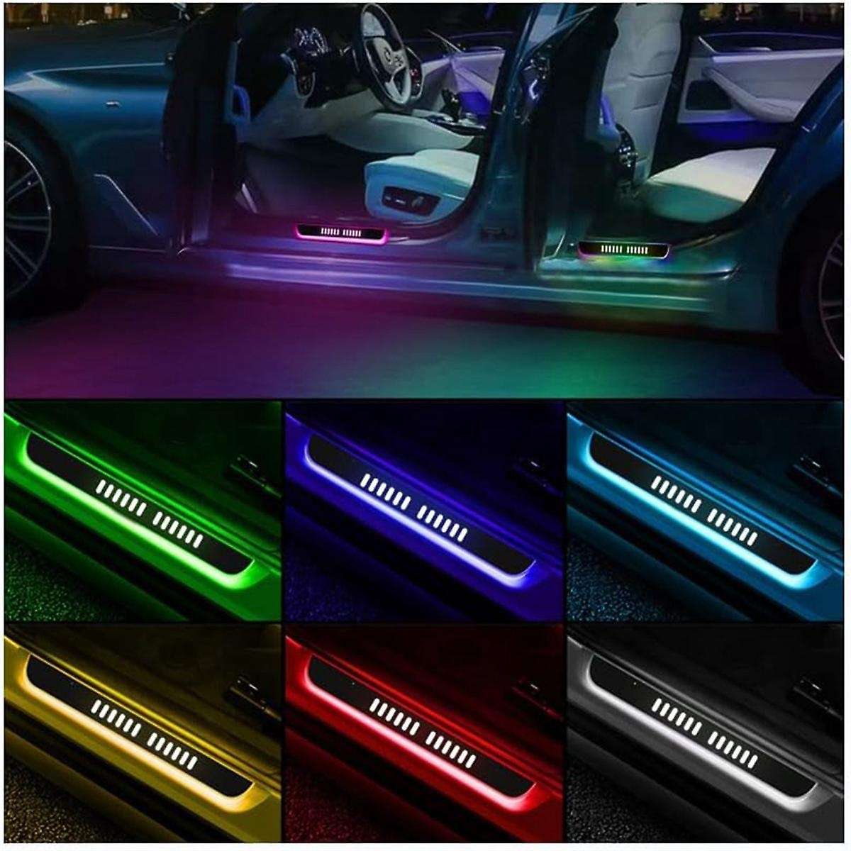 Car LED Door Pedal Light, Car LED Door Sill Light, Car Automatic Sensor Wireless Door Light, Front+R