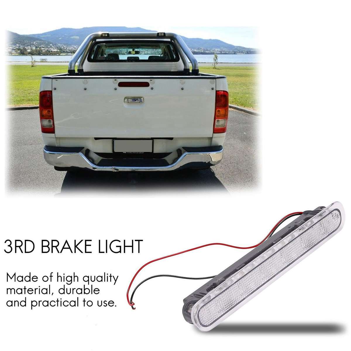 Car LED Rear 3Rd Brake Light Lamp White Lens 81570-0K080 for MK6 SR5 2005-2014