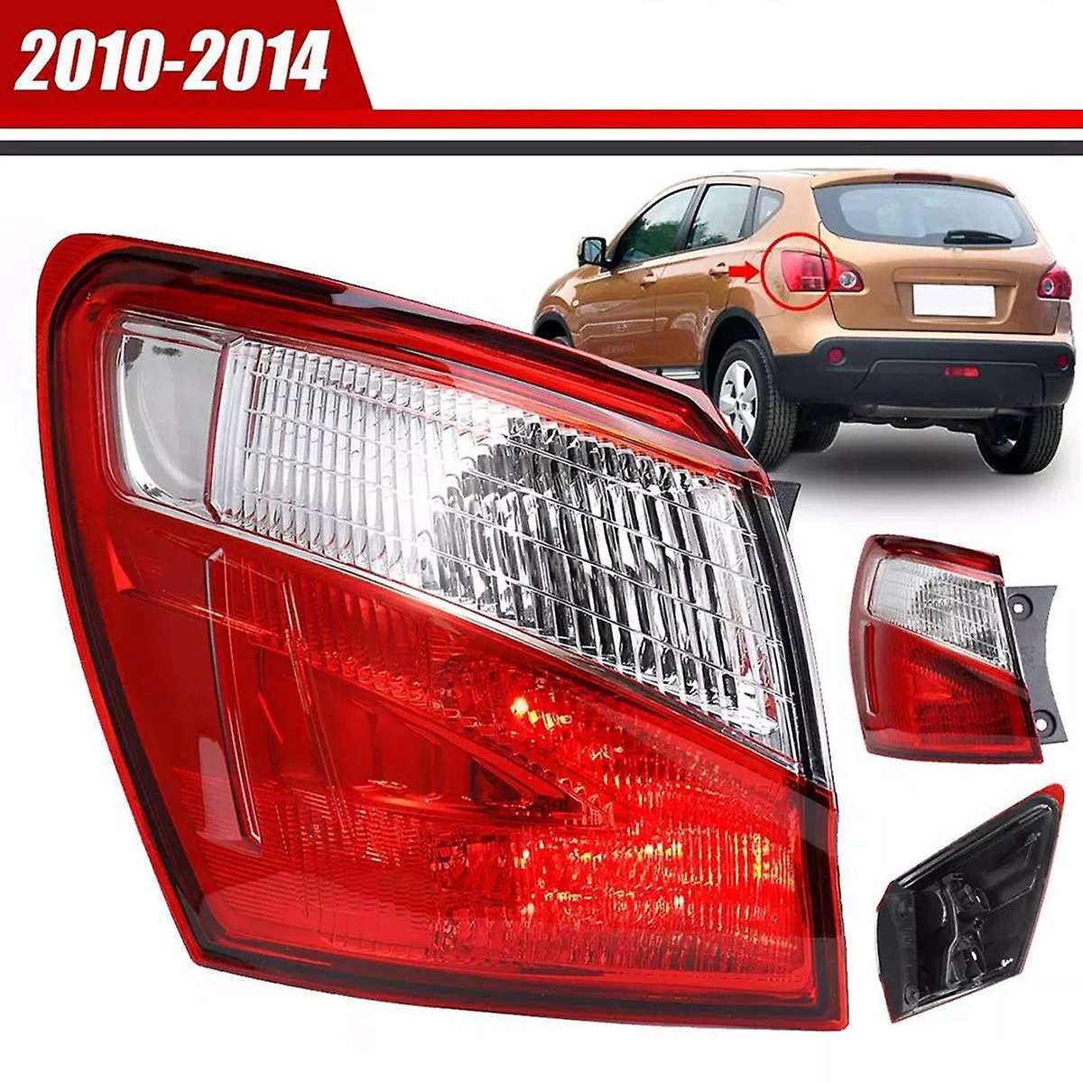 Car Led Rear Tail Light Outer Left Side for Nissan Qashqai 2010 2011 2012 2013 2014 Eu Version