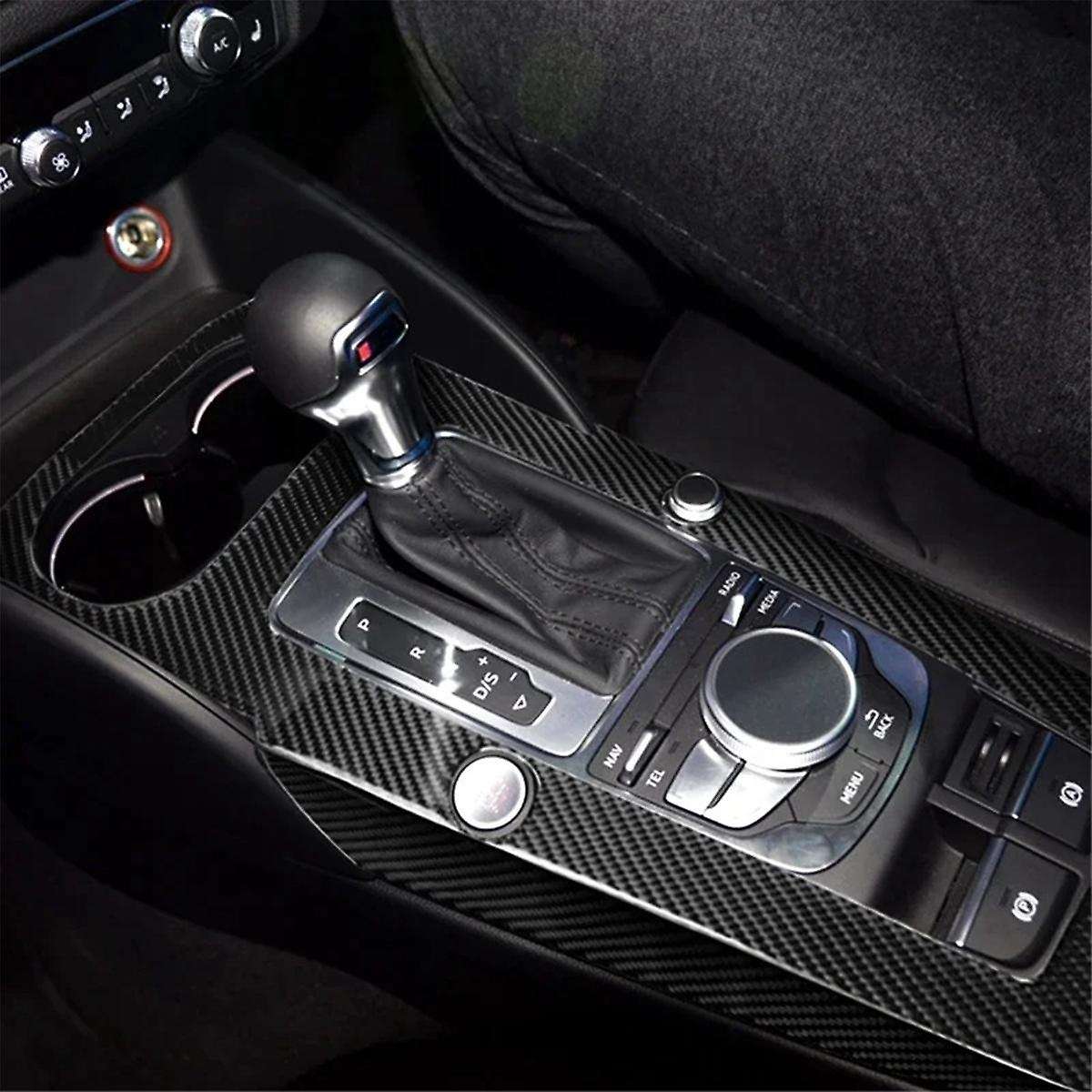 Car LHD Carbon Fiber ABS Center Console Gear Shift Panel Decoration Sticker Trim for A3 8V 2014-201