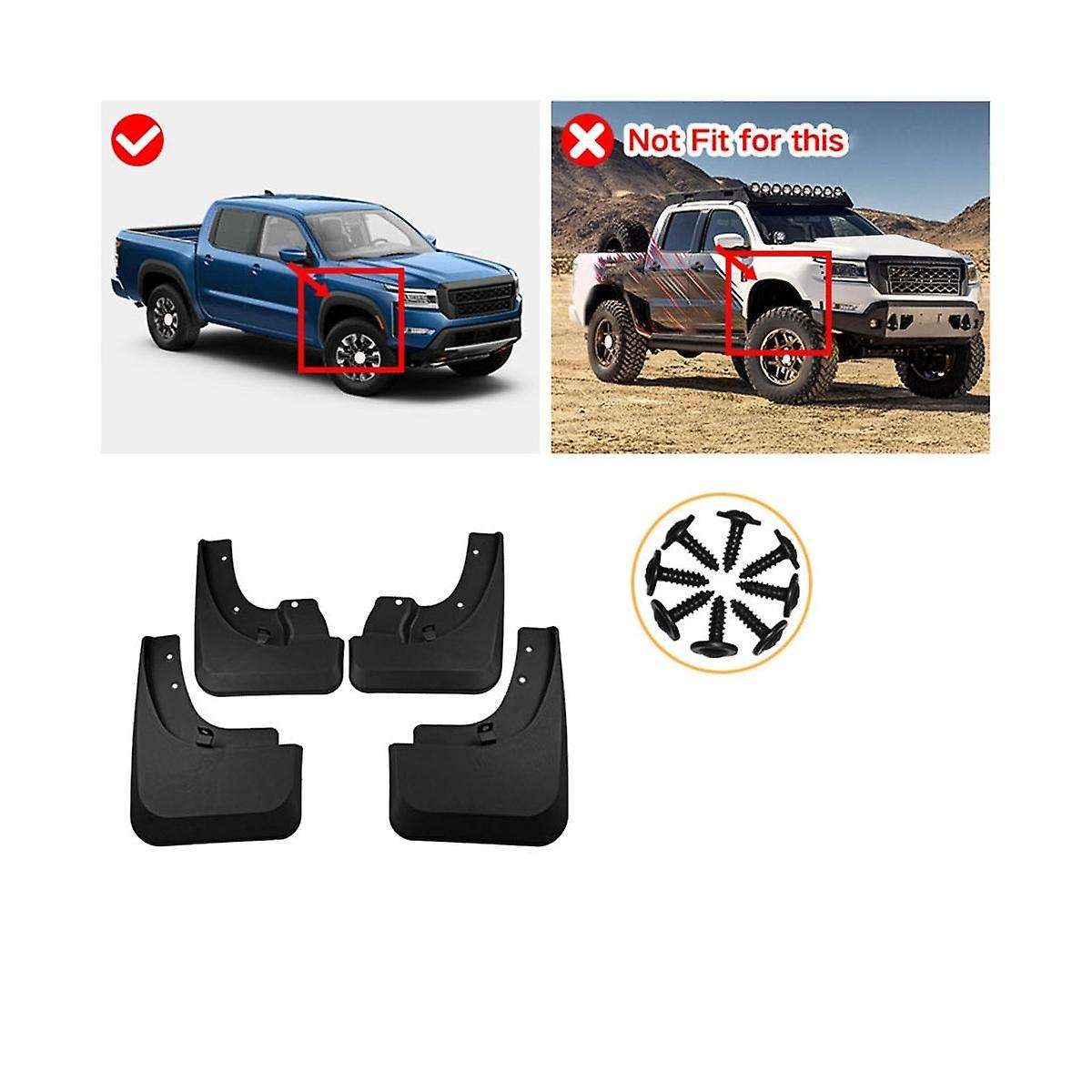 Car Mudflaps for Frontier 2022-2023 Mudguard Mud Flap Guard Splash Mudguards Car Accessories