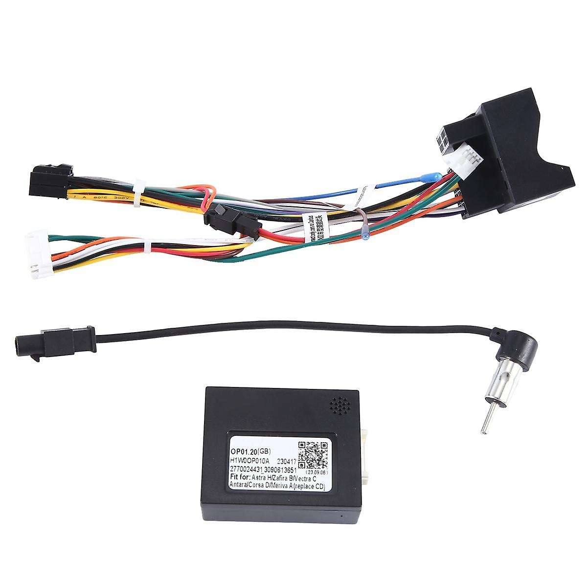 Car Radio Cable with CANBus Box for Opel H Zafira B Power Wiring Harness for Android Headunit Instal