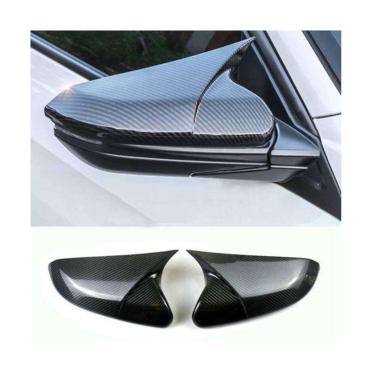 Car Real Carbon Fiber Rearview Mirror Cover Trim Car Accessories for 10th Generation 2016-2021