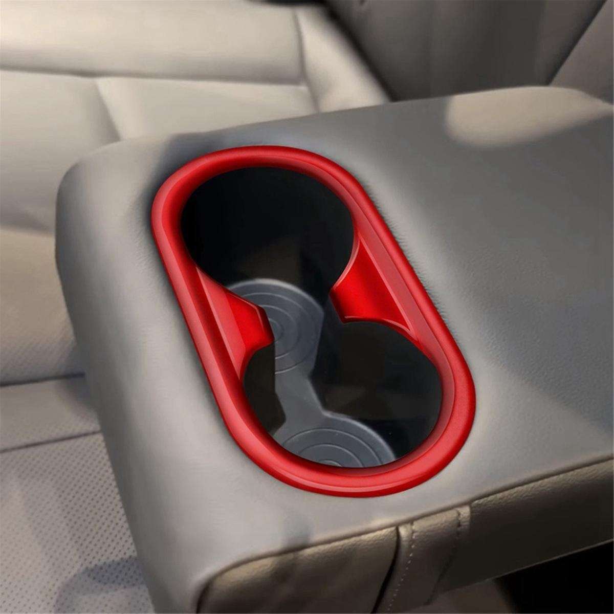 Car Rear Back Seat Water Cup Holder Panel Trim Frame for 2024+ Car Interior Accessories C
