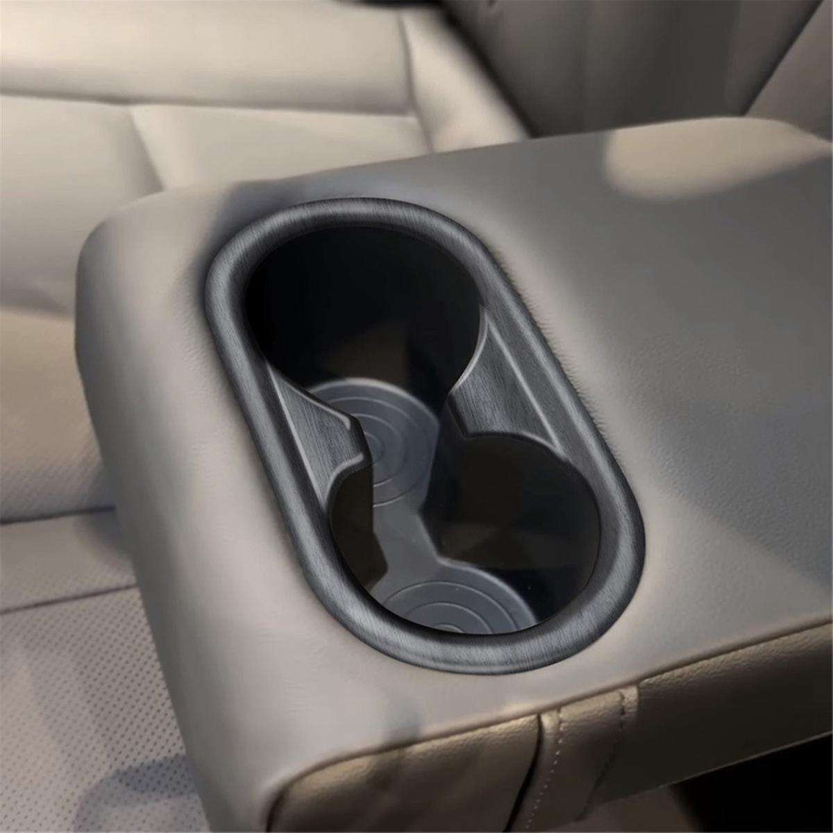 Car Rear Back Seat Water Cup Holder Panel Trim Frame for 2024+ Car Interior Accessories B