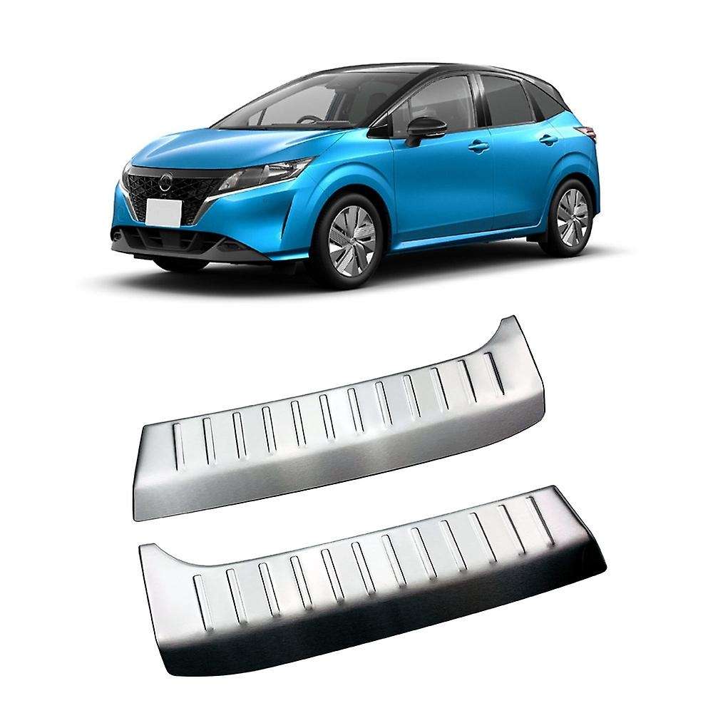 Car Rear Bumper Built-in Rear Guard Trunk Anti-Scratch Guard Car Accessories for Note E13 2021 Silve