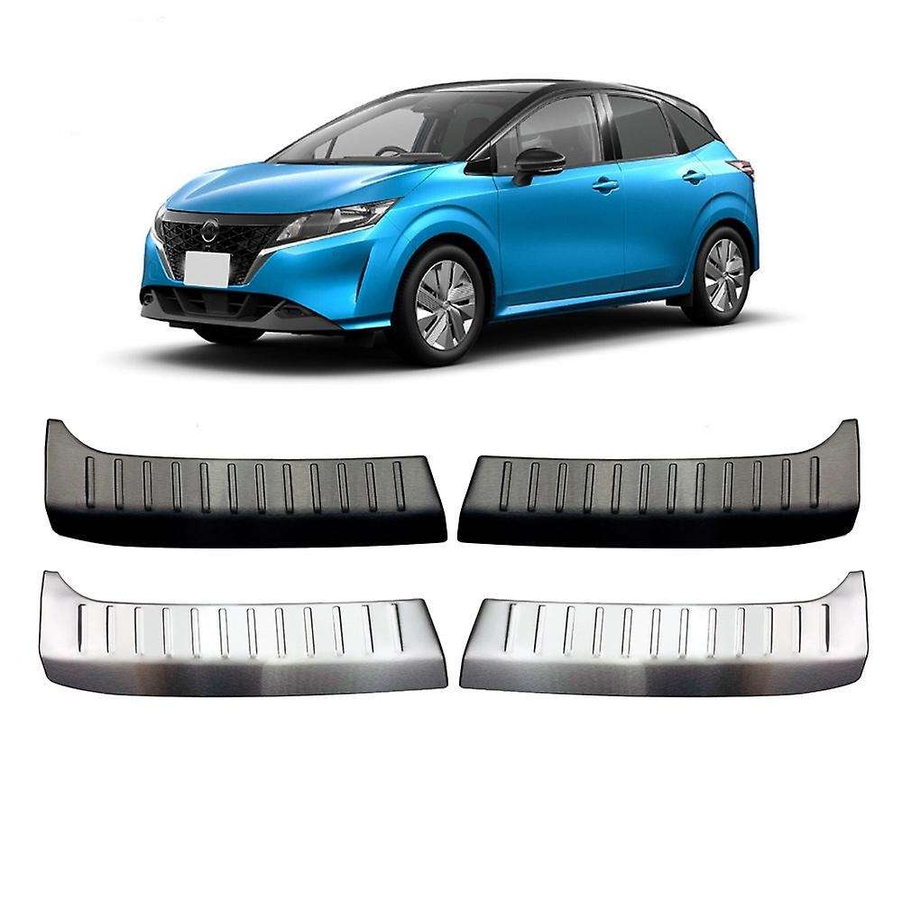 Car Rear Bumper Built-in Rear Guard Trunk Anti-Scratch Guard Car Accessories for Note E13 2021 Silve