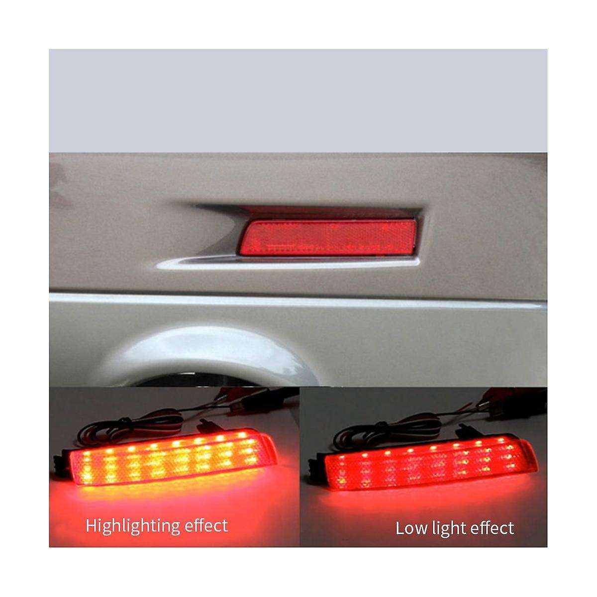Car Rear Bumper LED Tail Brake Light Reflector Light Red Lens for Juke// FX35 FX37 FX50