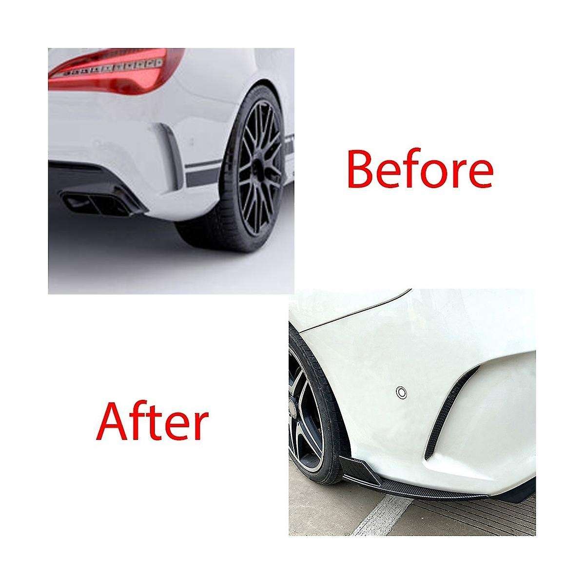 Car Rear Bumper Lip Splitter Spoiler Flaps for - CLA-Class C117 CLA200 CLA45 2013-2019 Black