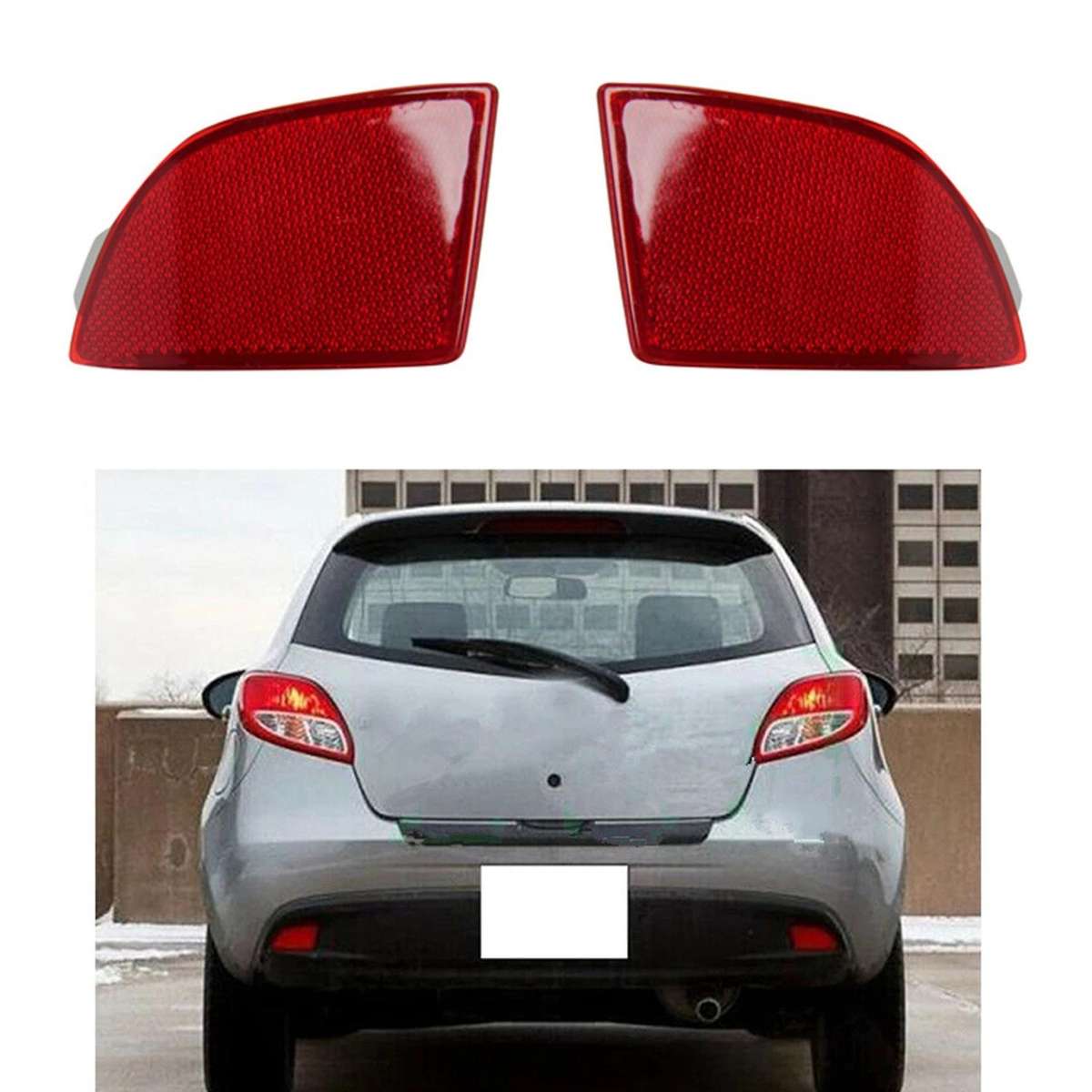 Car Rear Bumper Reflector Lamp Tail Fog Light for 2 Demio 2007-2016 Accessories