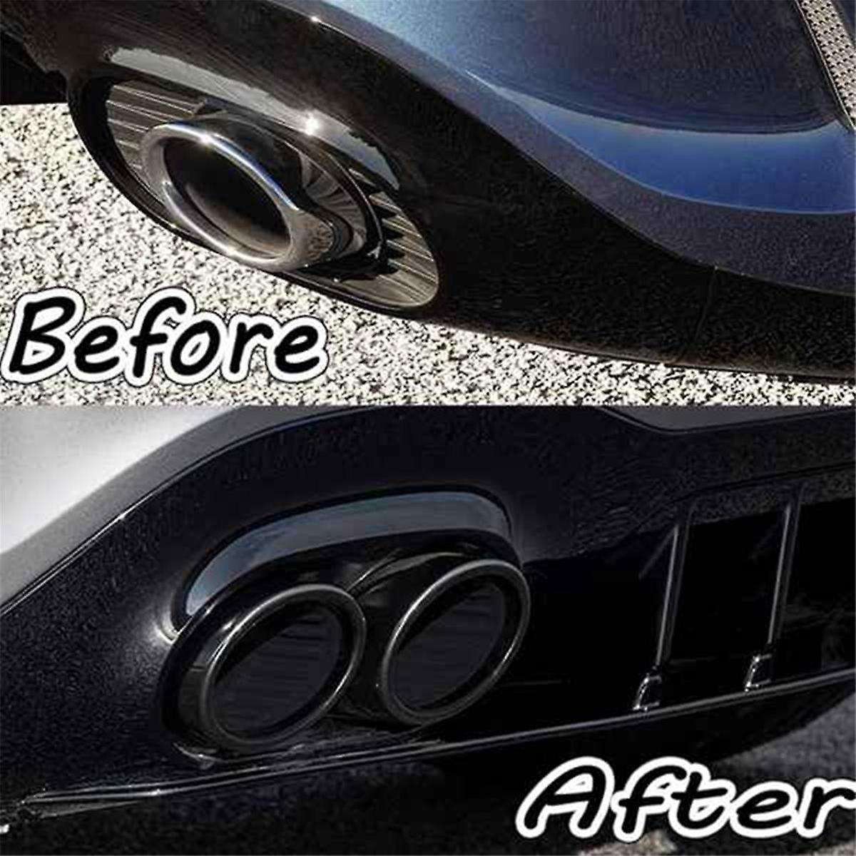 Car Rear Bumper Turbo Muffler Exhaust Tips Pipe 4 Exits for W177 A35 2020+ Tail Pipes Trim Frame