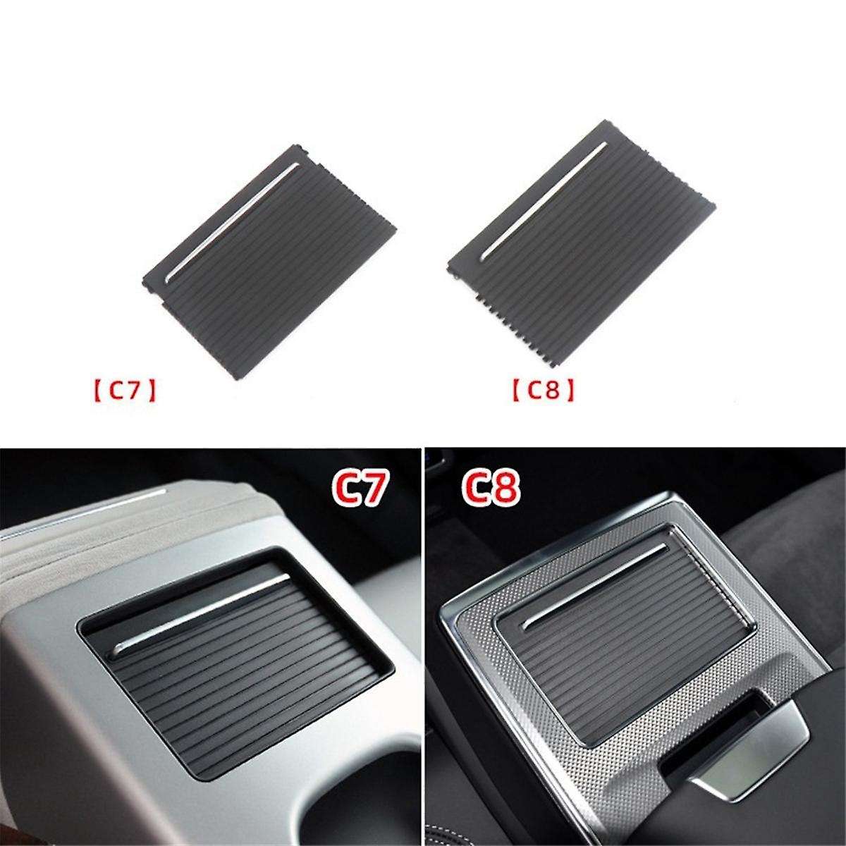 Car Rear Dash Armrest Box Cover Plate Cup Holder Pull Curtain for A6L C7 2012-2018 4GD885993