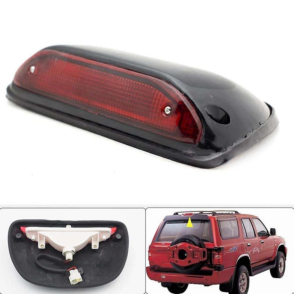 Car Rear High Brake Light Lamp 3Rd High Additional Brake Light for Deer Safe Black + Red
