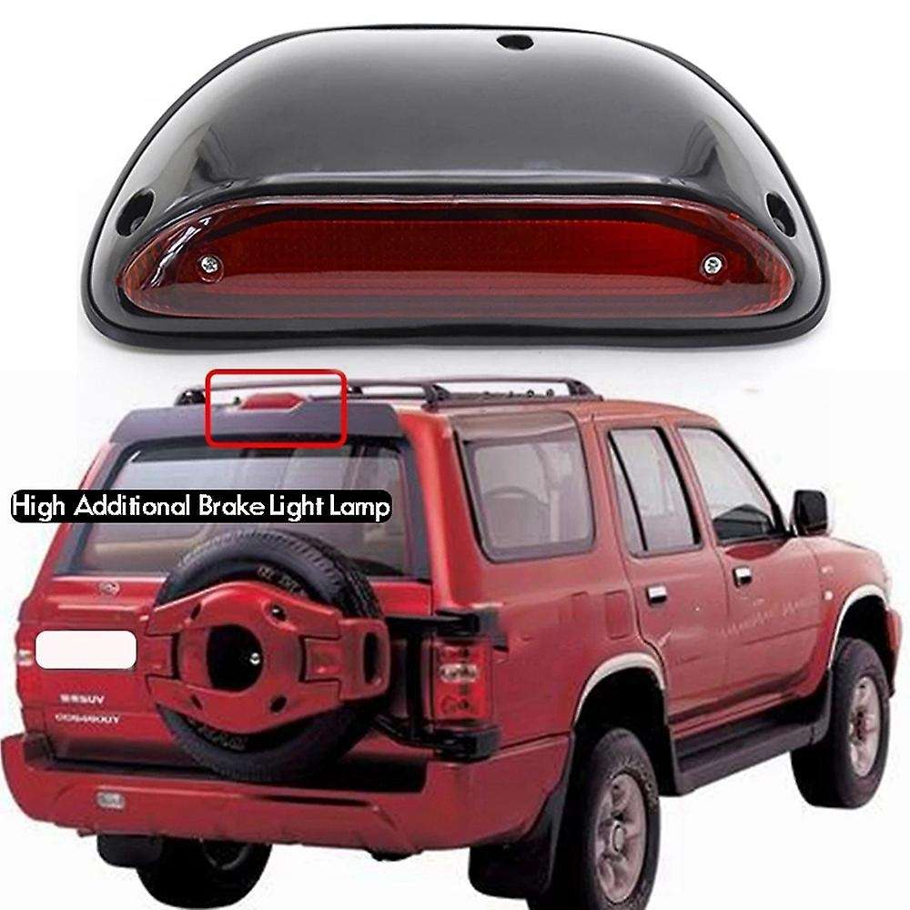Car Rear High Brake Light Lamp 3Rd High Additional Brake Light for Deer Safe Black + Red