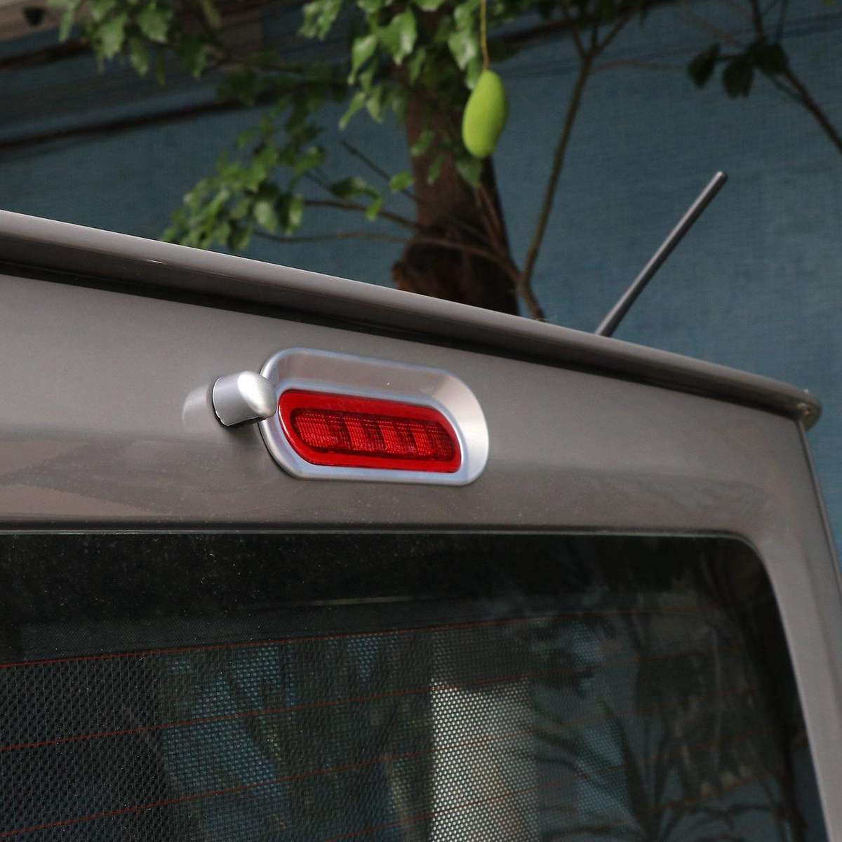 Car Rear High Position Brake Light Frame Decorative Cover Stickers Accessories for Jimny 2019- Silve