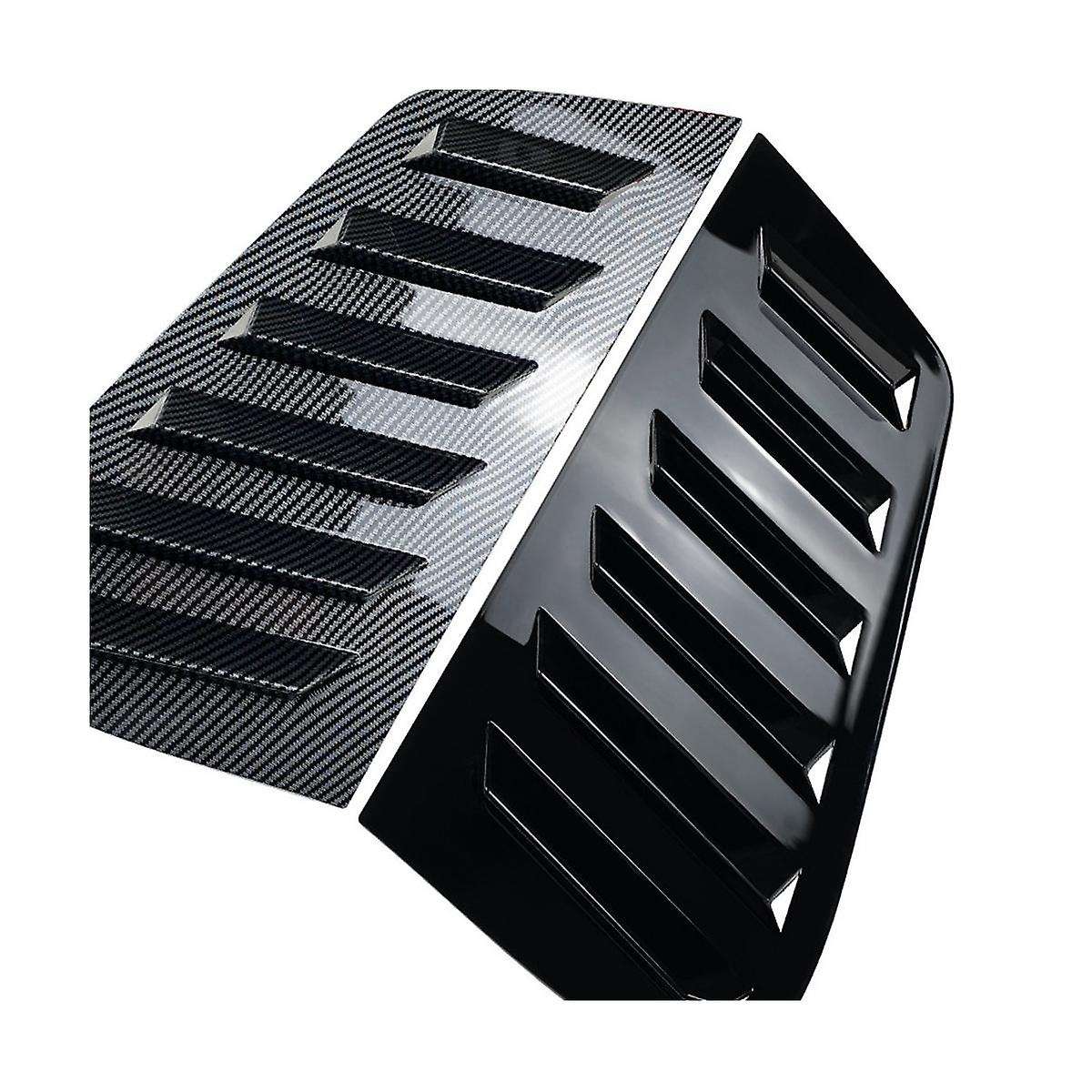 Car Rear Window Louver Shutter Side Vent Cover Trim 9n 2001-2009 Carbon Fiber