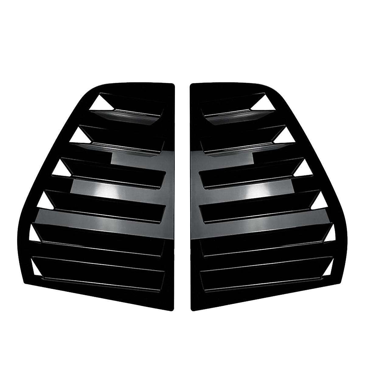 Car Rear Window Louver Shutter Trim Cover Golf Mk5 2003-2008 Scoop Shade Decorate Gloss Black