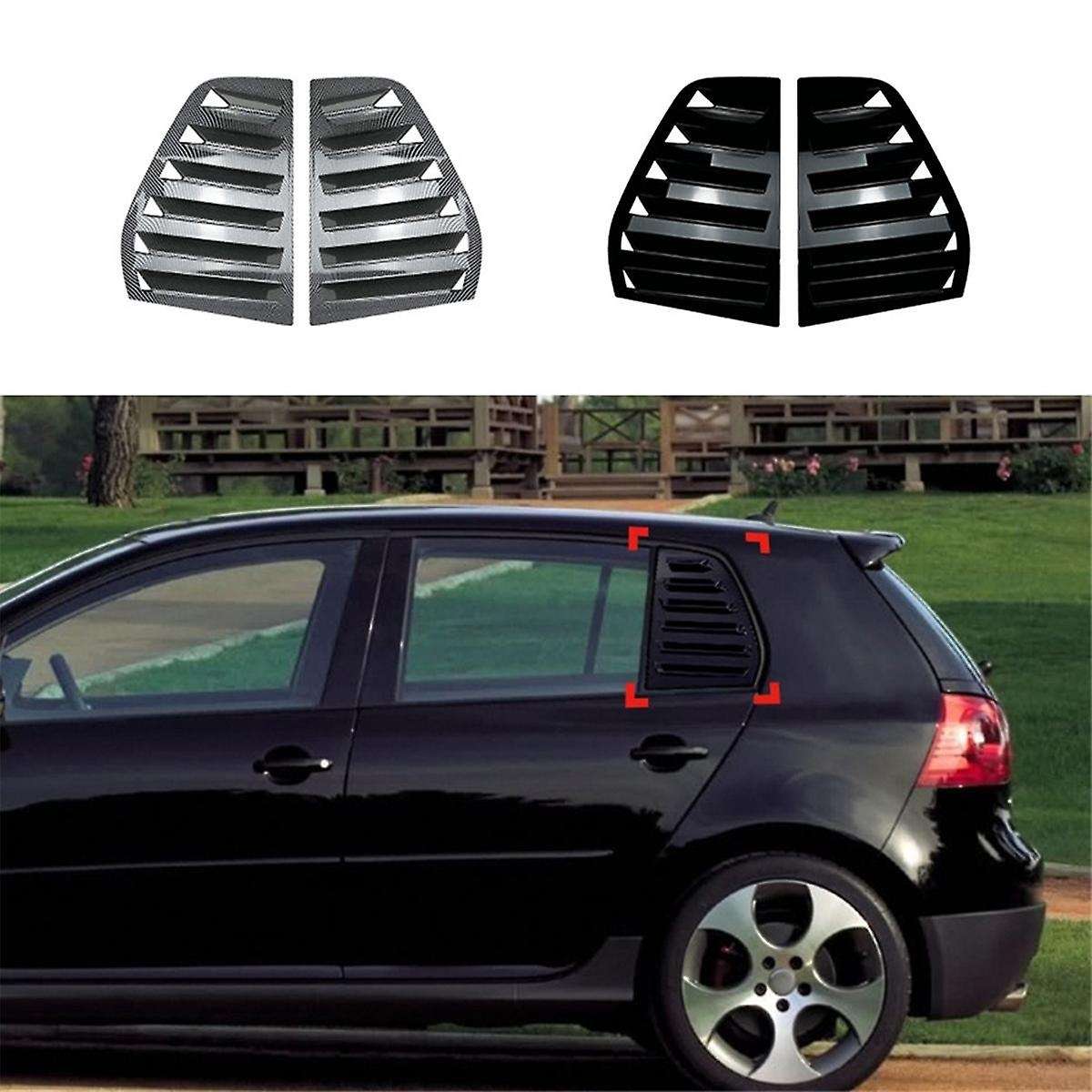 Car Rear Window Louver Shutter Trim Cover Golf Mk5 2003-2008 Scoop Shade Decorate Gloss Black