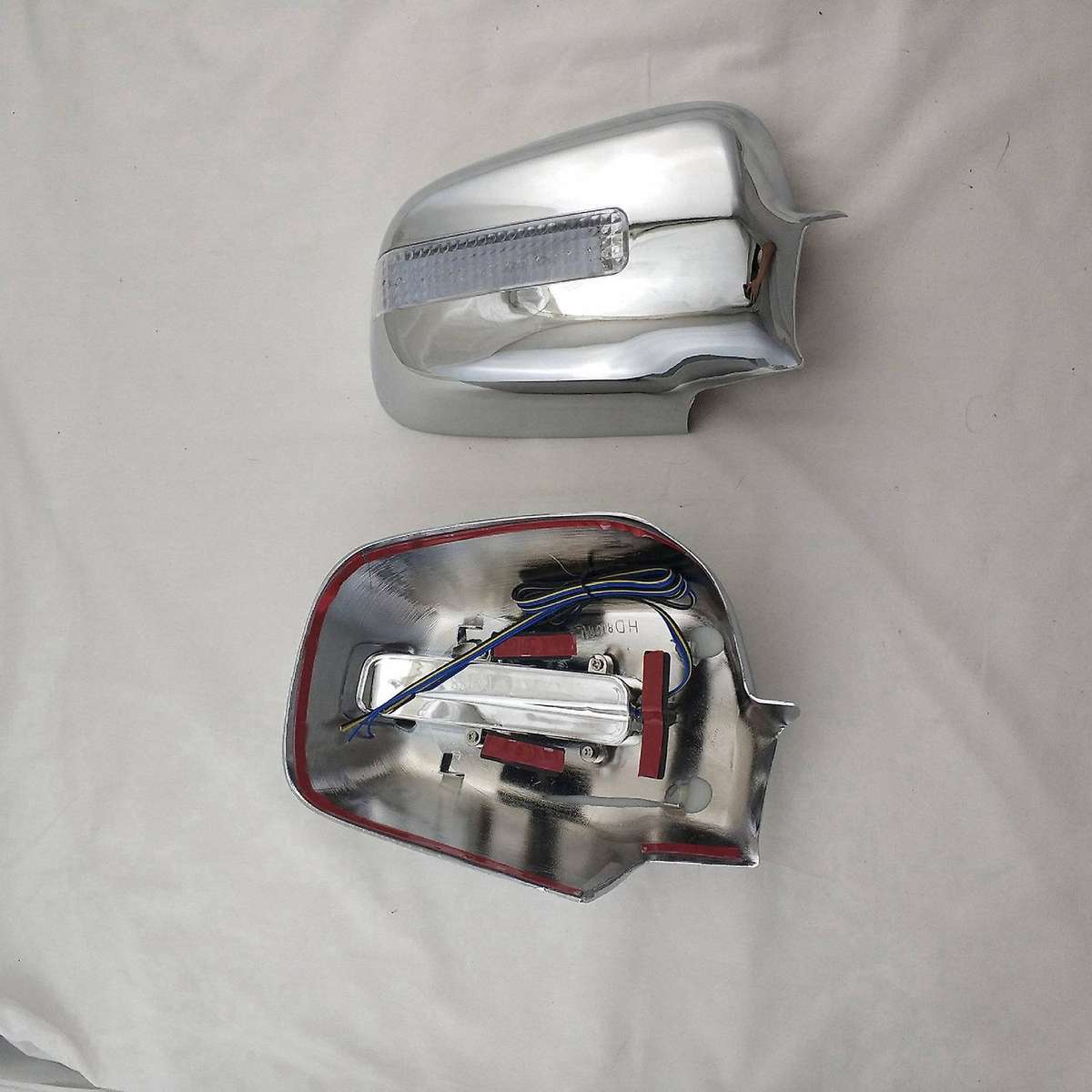 Car Rearview Mirror Cover LED Mirror Backing Sequins for -V 2001-06