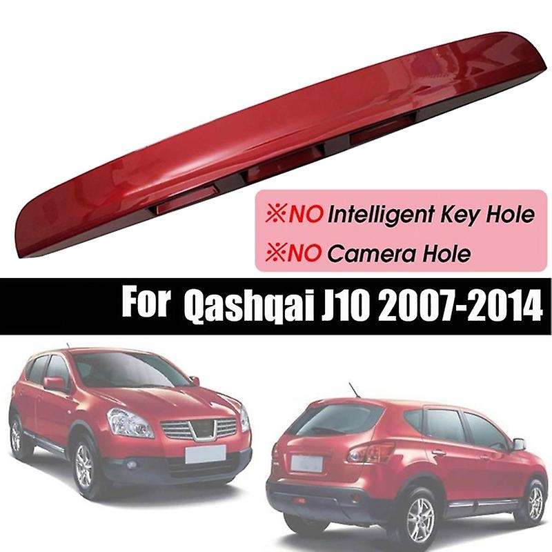 Car Red Rear Tailgate Boot Lid Handle Cover for Nissan Qashqai J10 2007-2014 (Without I-Key&Camera H