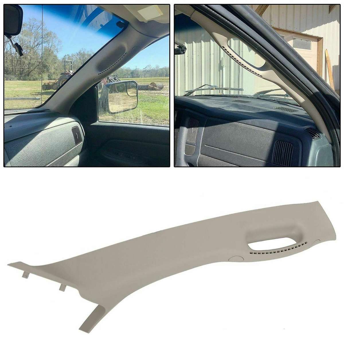 Car Right Grab Handle A Pillar Windshield Post Trim Molding for Ram 2002-2010 1TE74TL2AA 5GR28TL2AE