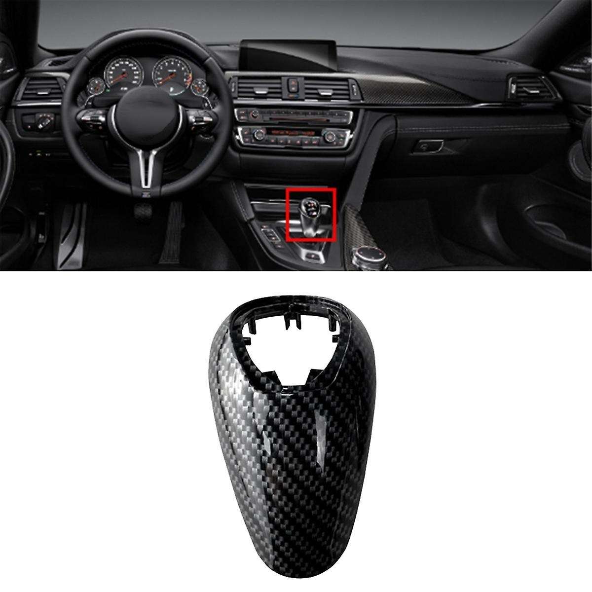 Car Shift Knob Cover Trim for M2 F87 M3 F80 F82 F83 M5 F10 Carbon Fiber