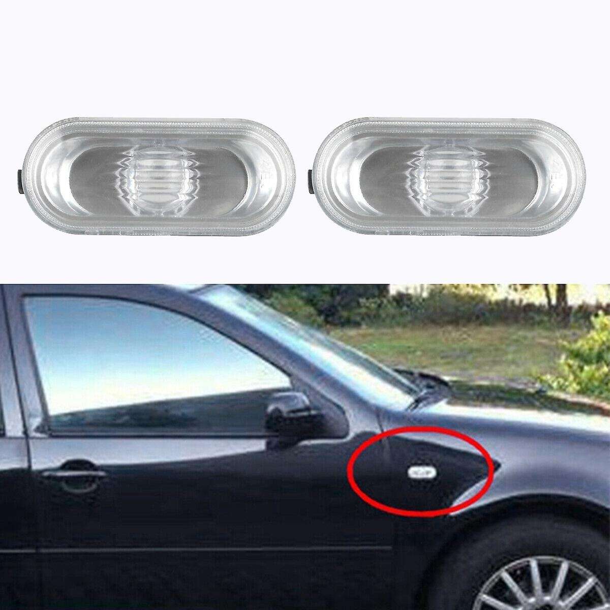 Car Side Marker Light Turn Signal Light Lamp Repeater for Golf MK4 B5