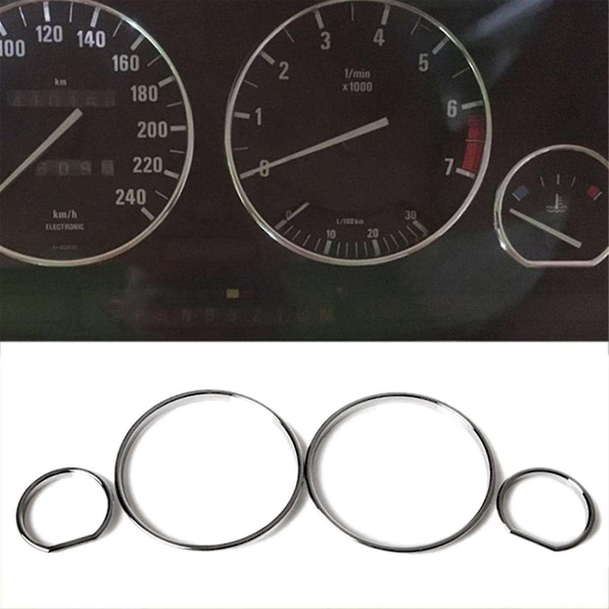 Car Speedometer Cover Bezel Trim Dashboard Gauge Ring Set for E32 / E34 Models