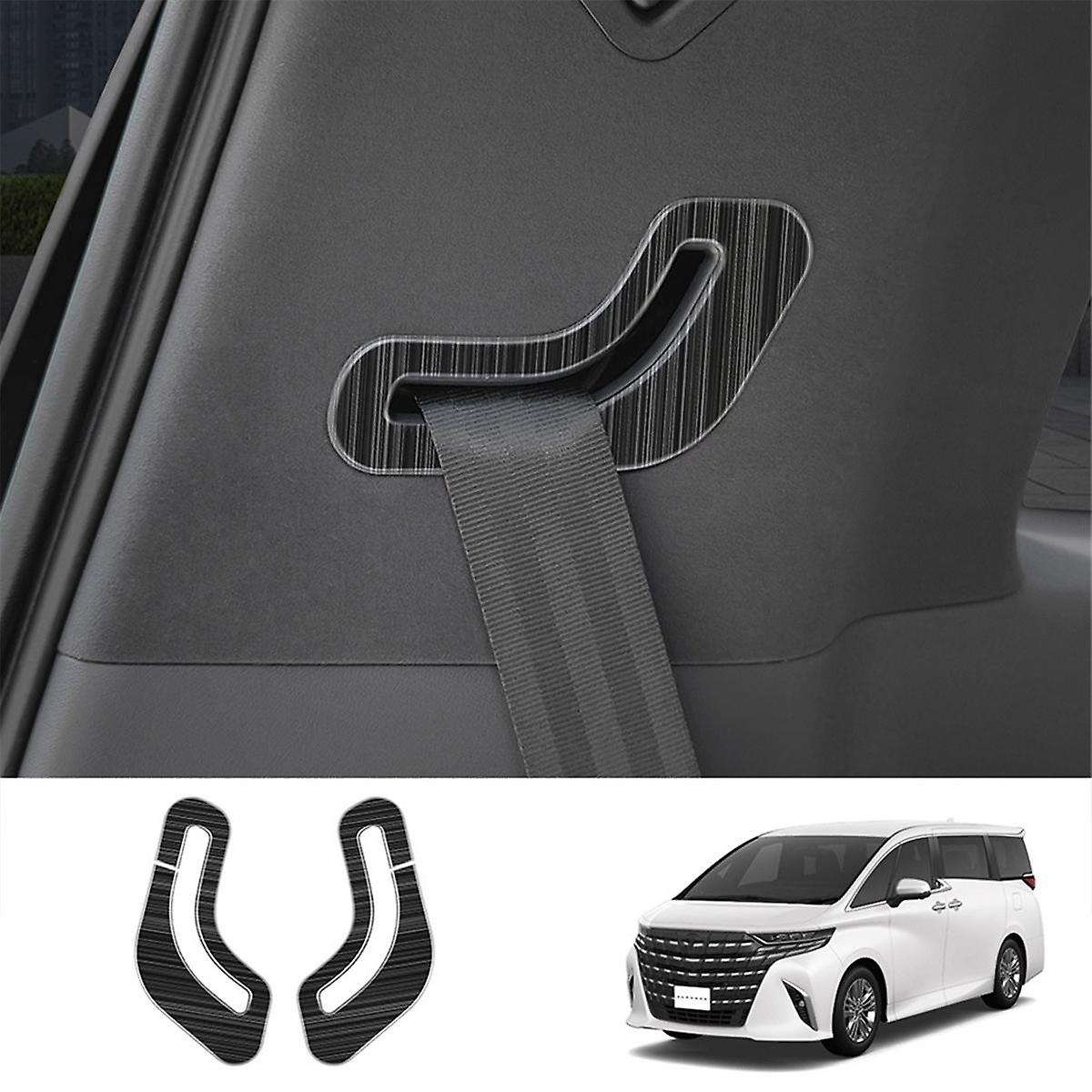 Car Stainless Steel Seat Belt Panel Cover Frame Interior Trim Accessories for Alphard 40 Series 2023