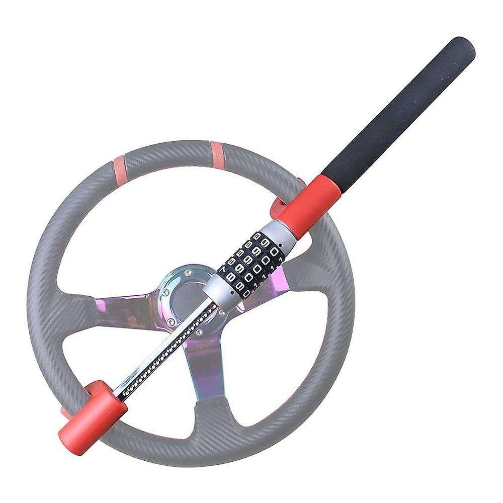 Car Steering Wheel Anti-Theft Lock Universal Keyless Steering Wheel Lock Combination Lock for All Ve