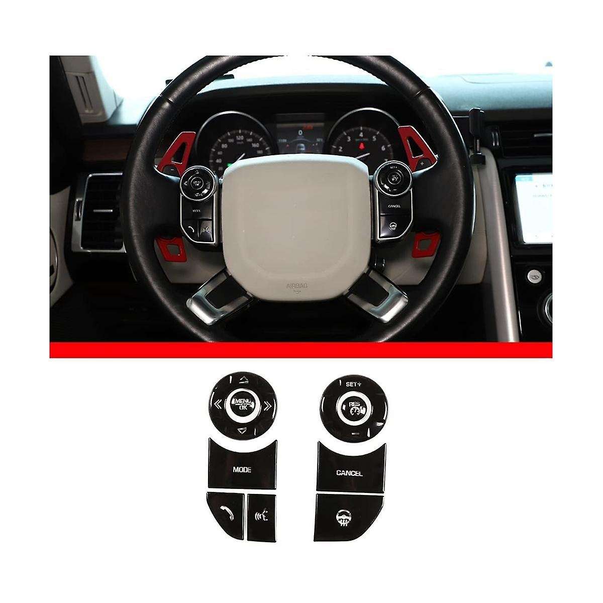 Car Steering Wheel Button Trim Stickers Accessories for 5 Lr5 Sport (a)