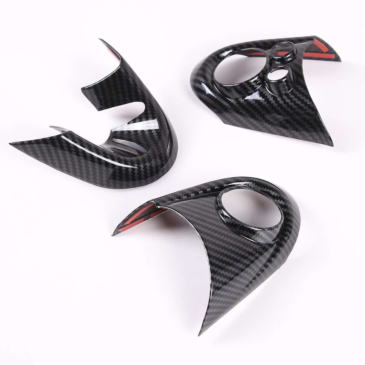 Car Steering Wheel Cover Carbon Fiber ABS Sticker Cover Trim for- F54 F55 F56 F57 F60