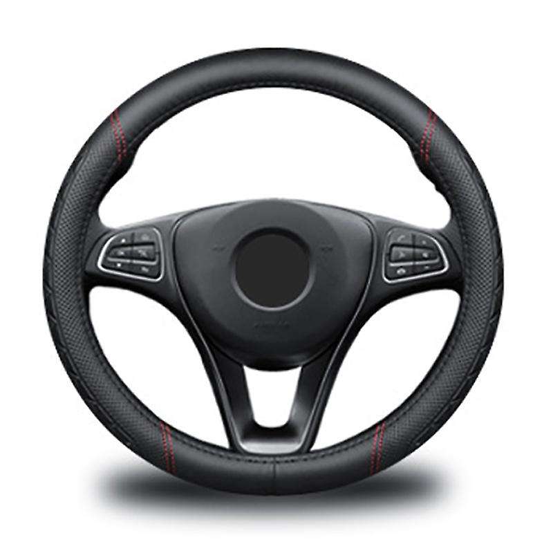 Car Steering Wheel Cover Skidproof Auto Steering- Wheel Cover Anti- Embossing Leather for MG6 MG3 ZS