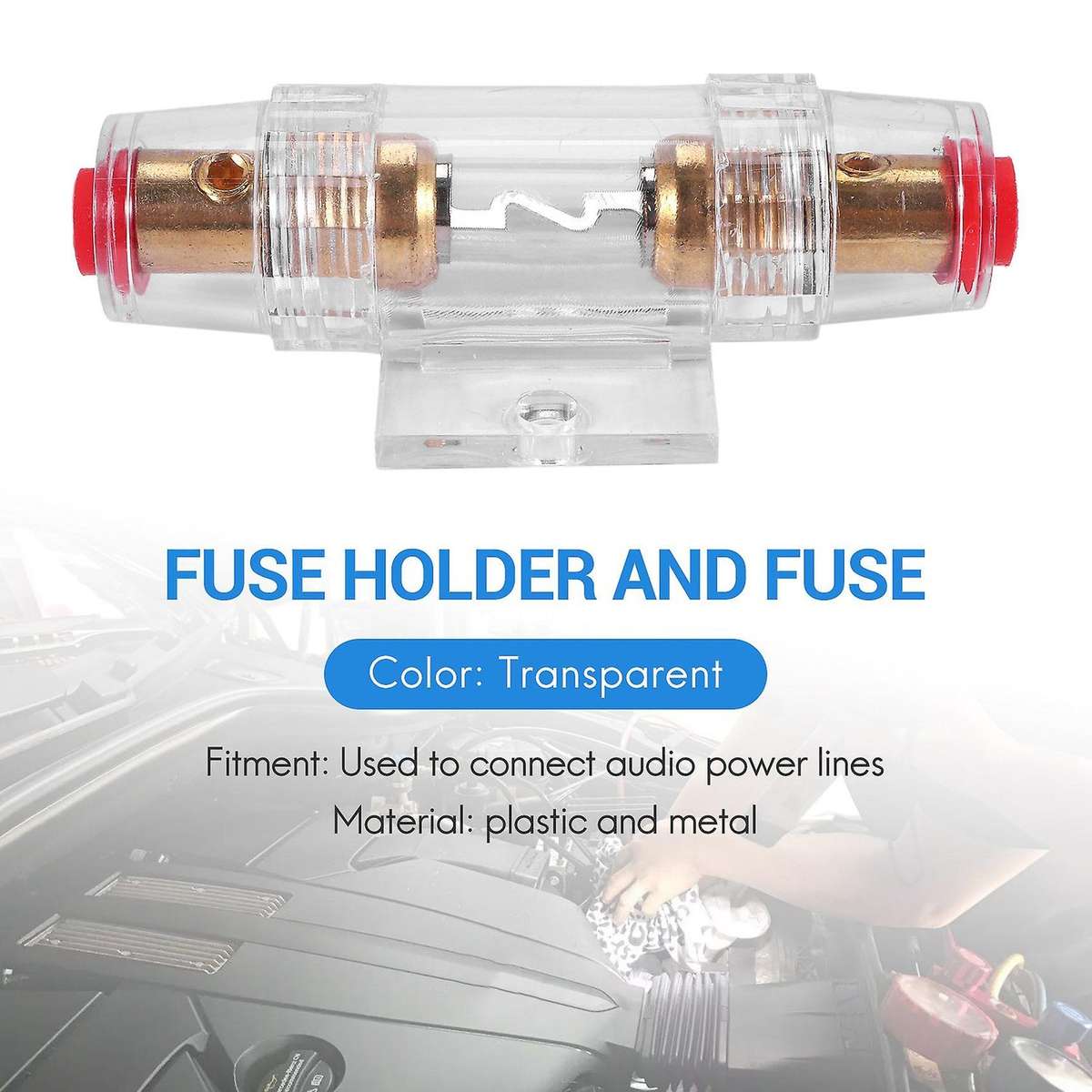 Car Stereo 8 Gauge Support Fuse Holder and Fuse 60 Amp Audio Cable