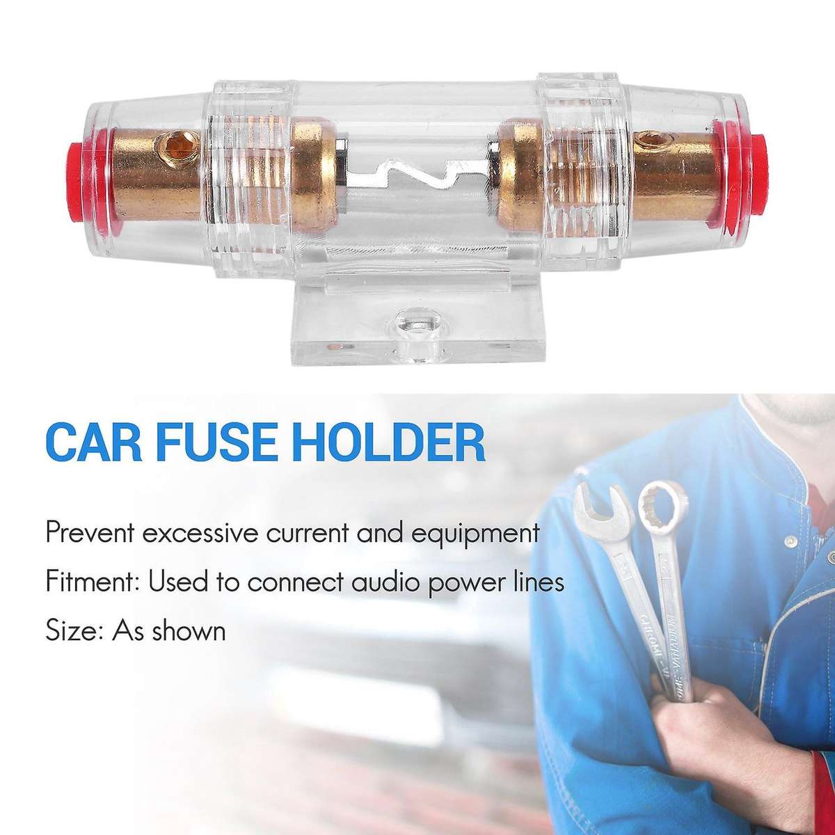 Car Stereo 8 Gauge Support Fuse Holder and Fuse 60 Amp Audio Cable