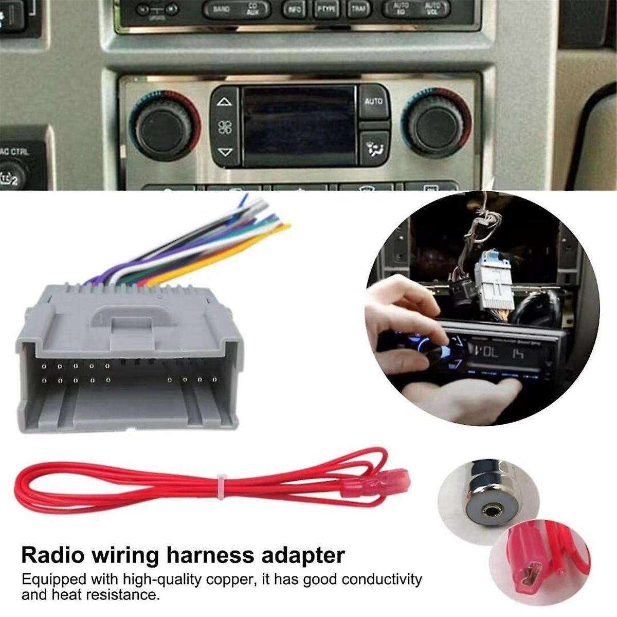 Car Stereo Radio Wiring Harness Adapter Connector for 2003-2007 Car Accessories
