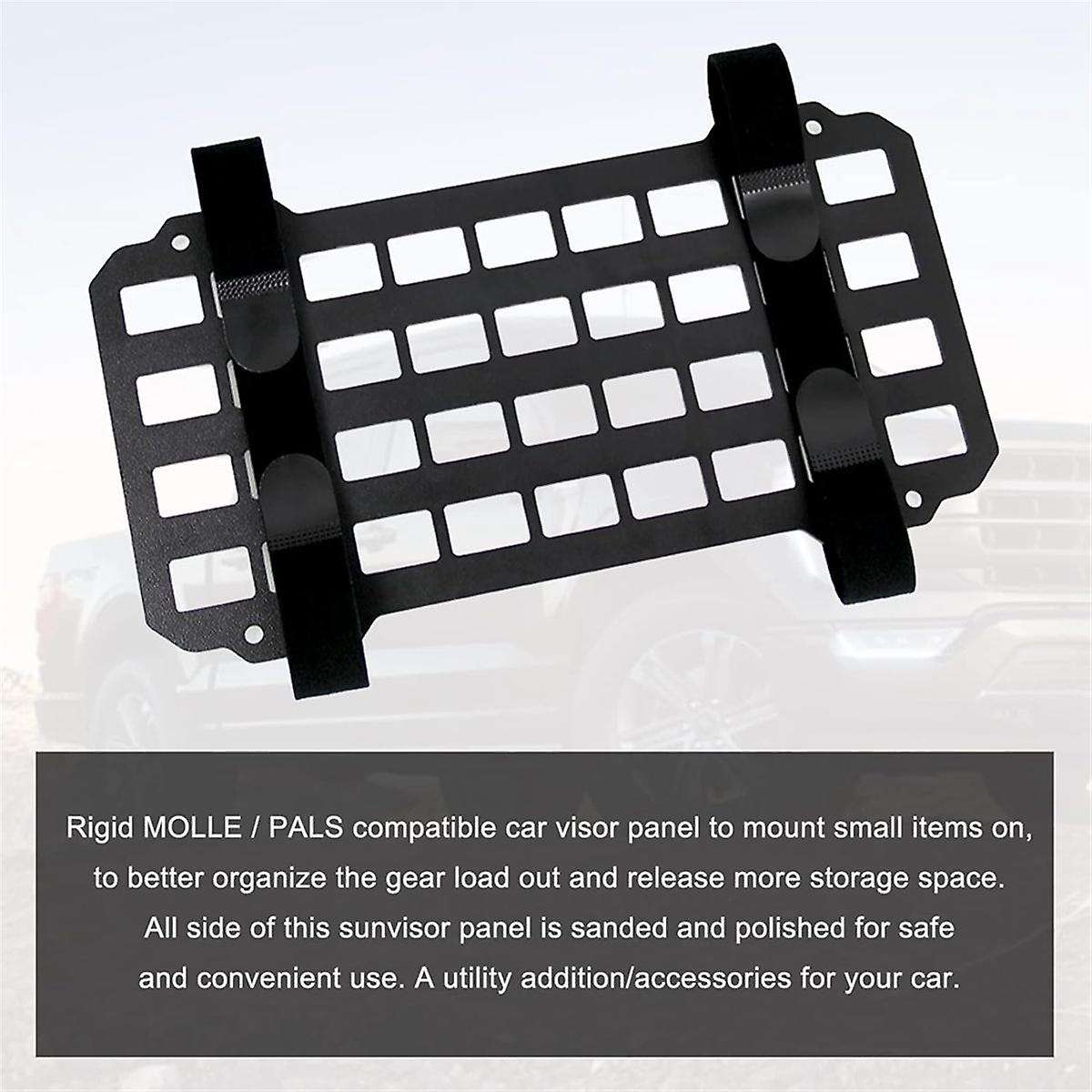 Car Sun Visor Rigid Molle Organizer Panel for Backpack Accessories Gear Holder Molle Pouches EDC Too
