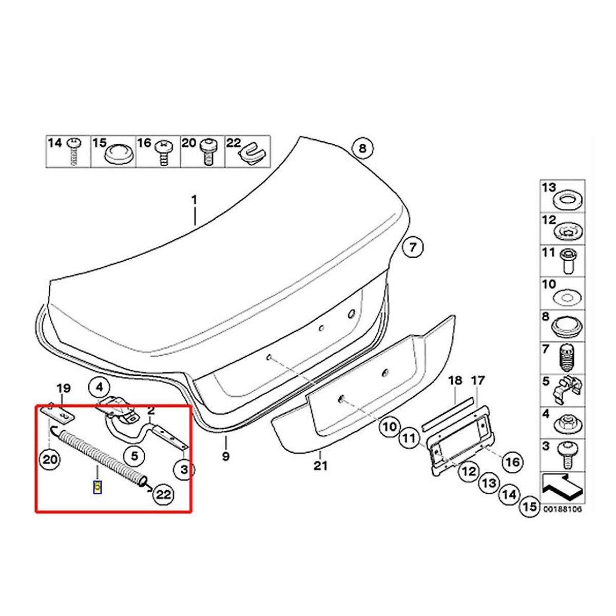 Car Trunk Shock Lid Lifting Spring L&r Side for 5 Series E60 2002-2010 51247045884 51247141490 Trunk