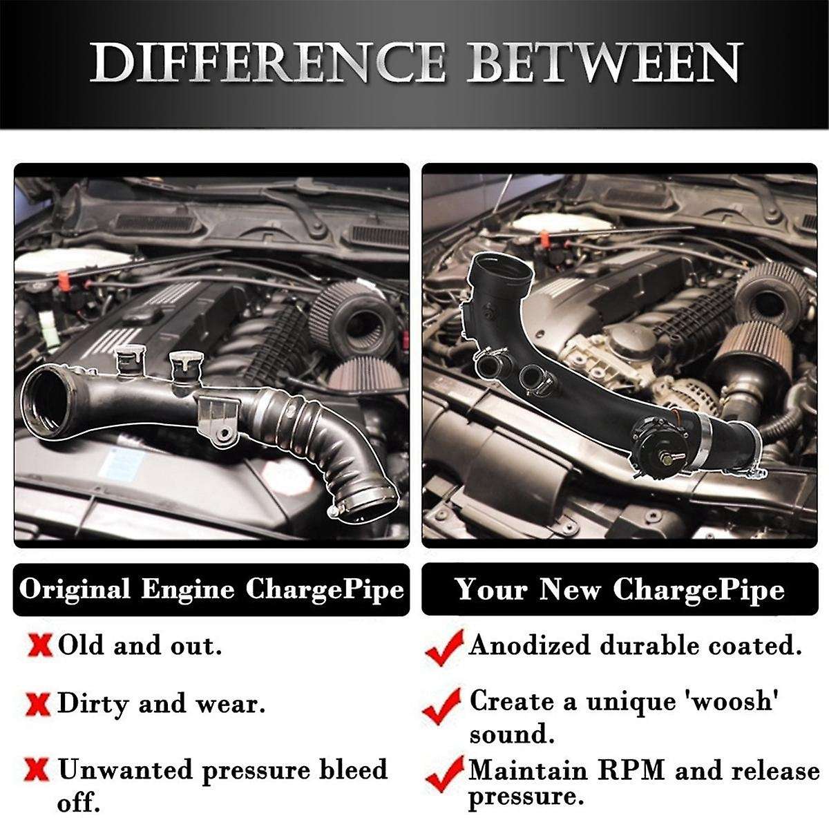 Car Turbo Charge Pipe Silicone Boot Air Intake Upgrade Kit for N54 E88 E90 E92 135I M2 M235I 335I 43
