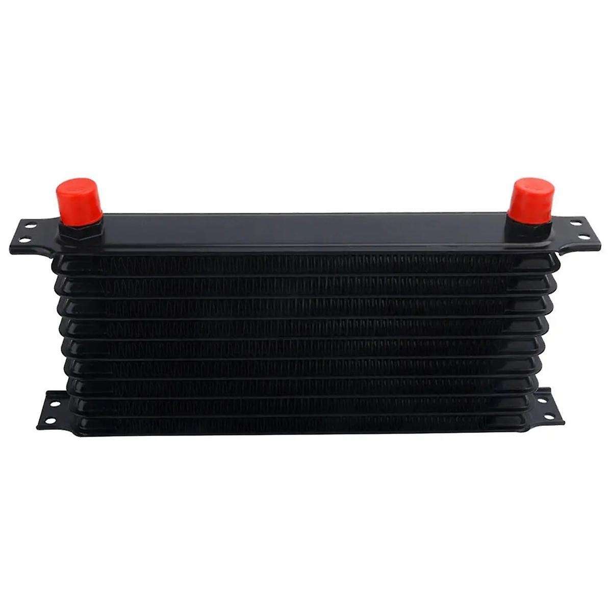 Car Universal 10 Rows AN10 + Oil Filter Sandwich Adapter + AN10 Hose for Cooling System Parts