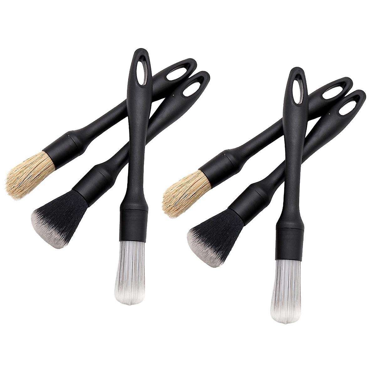 Car Wash Brush Kit Extended Removable Brushes Car Cleaning Tools Dashboard Rim Brush Head Auto Deta