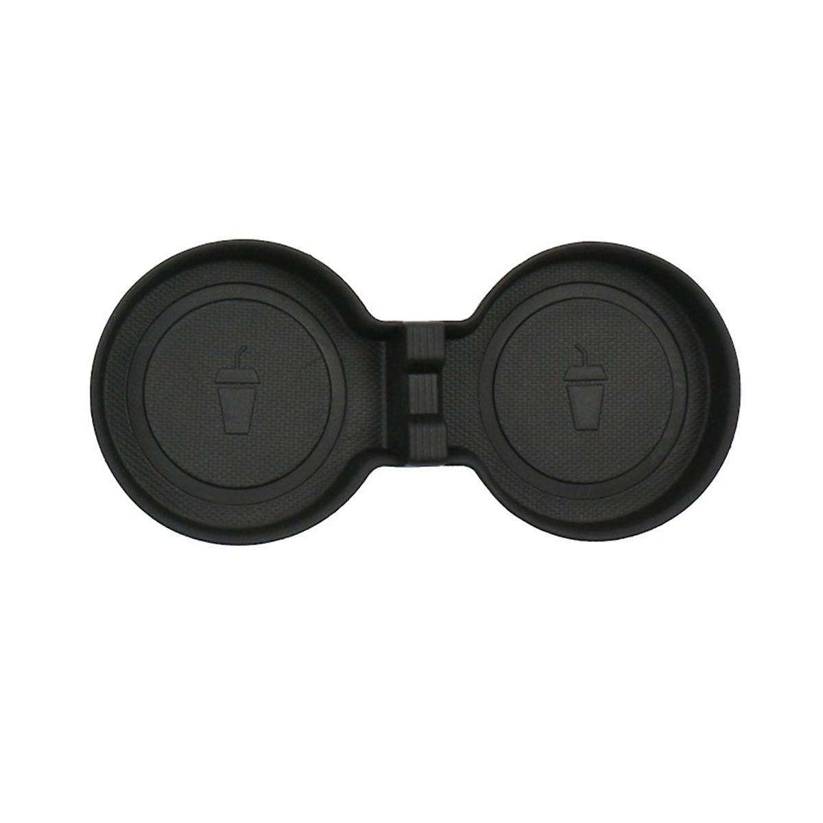 Car Water Cup Mat Coasters Slots TPE Non- Mat for 2024 Interior Accessories, Black