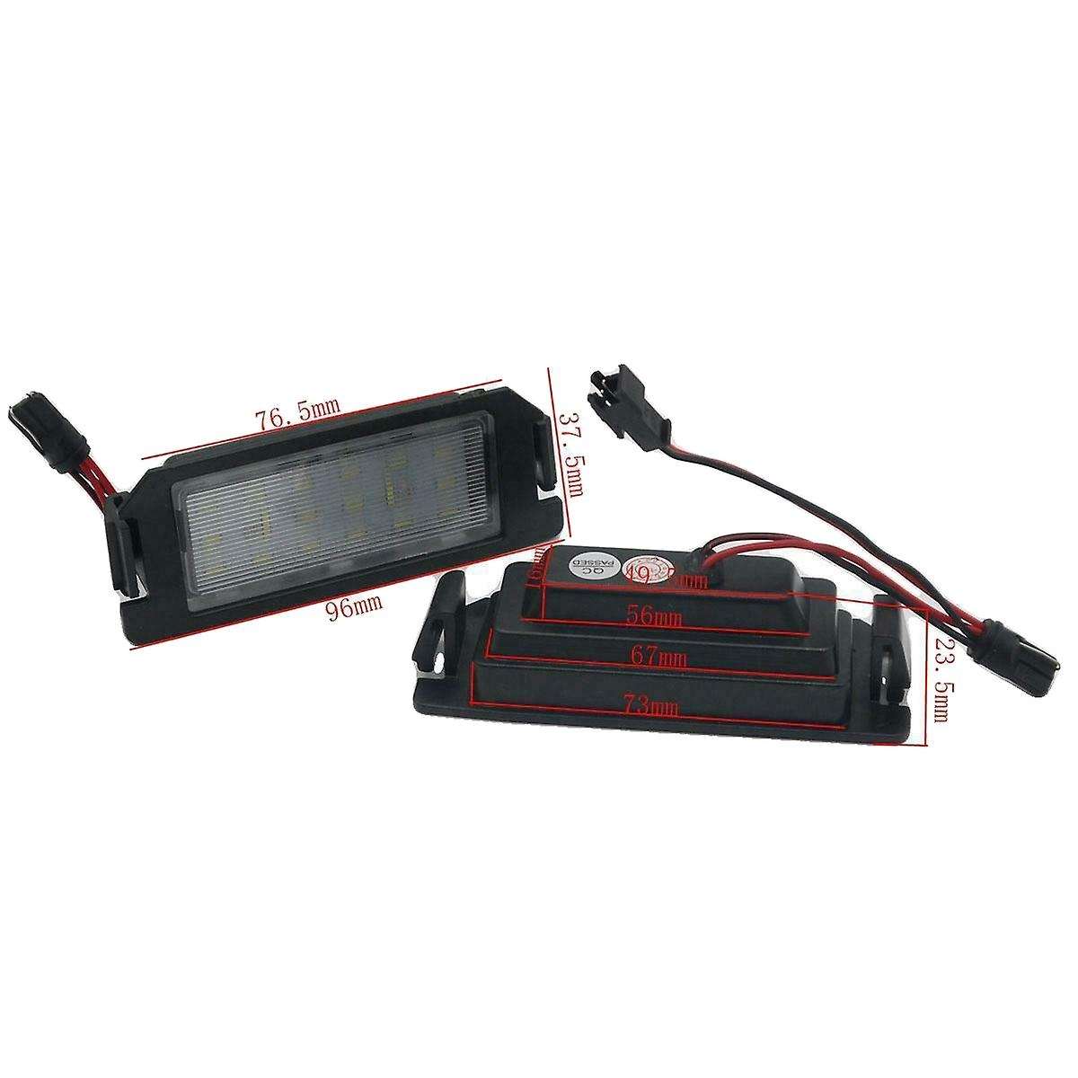 Car White 18-led License Plate Light Number Light Replacement for 2d Soul