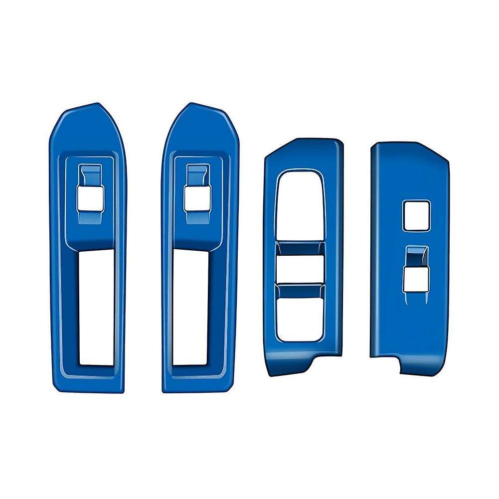 Car Window Glass Lift Cover Trim Window Switch Button Panel Frame for 2024 LHD Blue