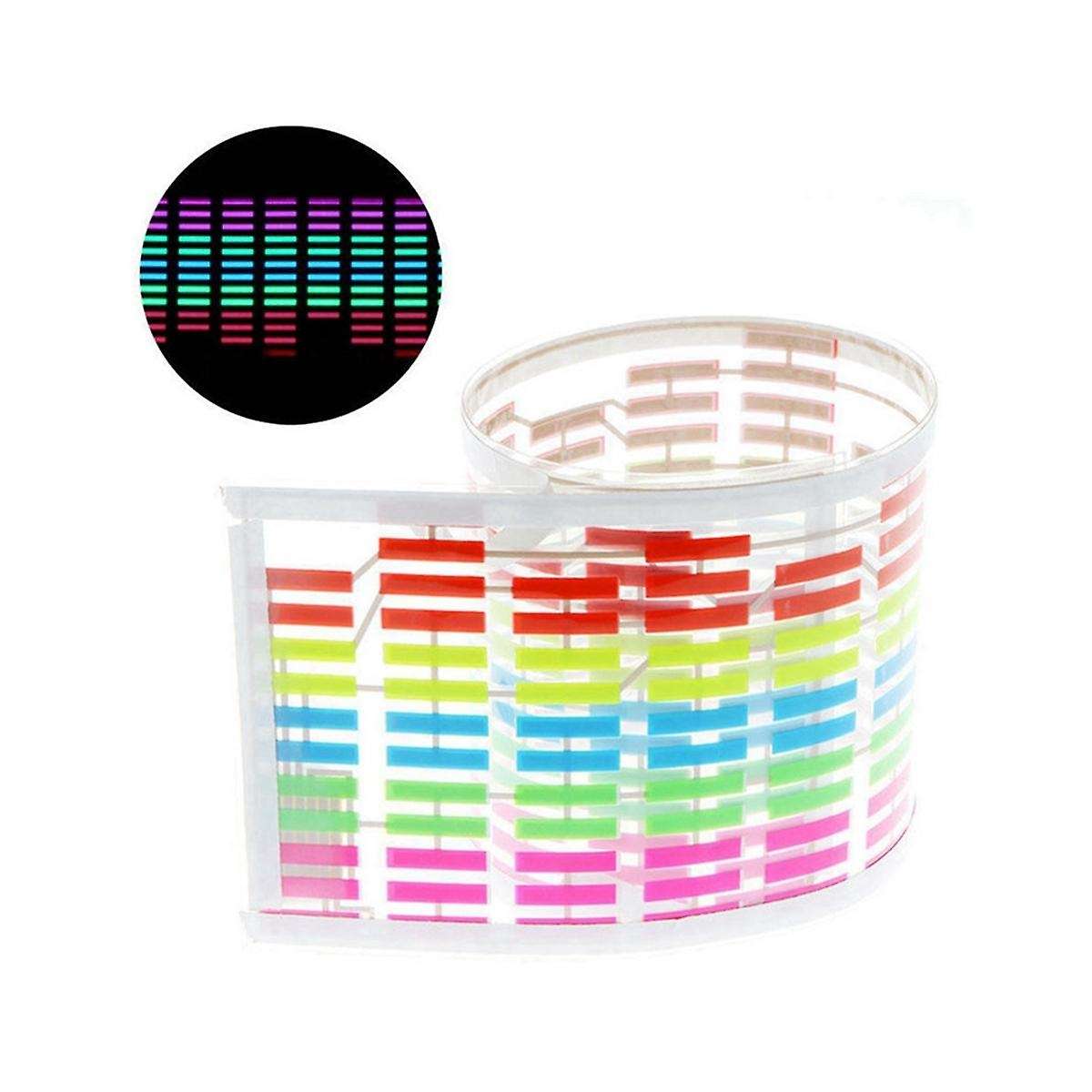 Car Windshield Led Sound Activated Equalizer Car Neon El Light Music Rhythm Flash Lamp Sticker with