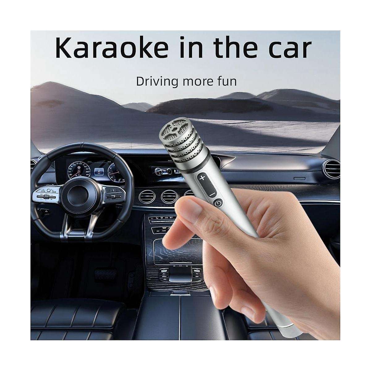 Car Wireless Microphone 5.0 Bluetooth Lasting Battery Life Karaoke Dsp Audio Noise Reduction Microp